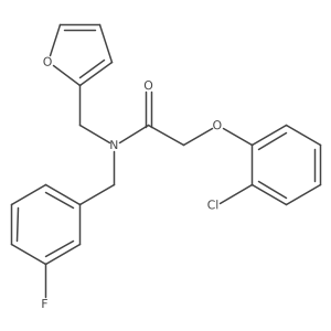 2-(2-chlorophenoxy)-N-(3-fluorobenzyl)-N-(furan-2-ylmethyl)acetamide结构式