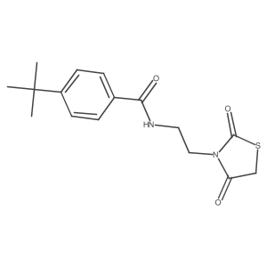 4-(1,1-Dimethylethyl)-N-[2-(2,4-dioxo-3-thiazolidinyl)ethyl]benzamide结构式