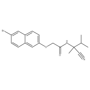 2-[(6-bromonaphthalen-2-yl)oxy]-N-(1-cyano-1,2-dimethylpropyl)acetamide Structure