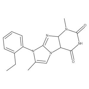 6-(2-Ethylphenyl)-4,7-dimethyl-4a,9a-dihydropurino[7,8-a]imidazole-1,3-dione结构式