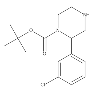 Tert-butyl 2-(3-chlorophenyl)piperazine-1-carboxylate Structure