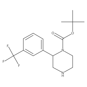 2-(3-Trifluoromethyl-phenyl)-piperazine-1-carboxylic acid tert-butyl ester Structure