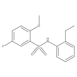 N-(2-ethylphenyl)-5-fluoro-2-methoxybenzenesulfonamide结构式