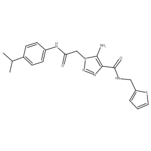 5-amino-1-({[4-(propan-2-yl)phenyl]carbamoyl}methyl)-N-[(thiophen-2-yl)methyl]-1H-1,2,3-triazole-4-carboxamide Structure