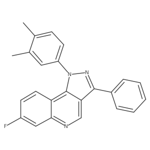 1-(3,4-dimethylphenyl)-7-fluoro-3-phenyl-1H-pyrazolo[4,3-c]quinoline Structure