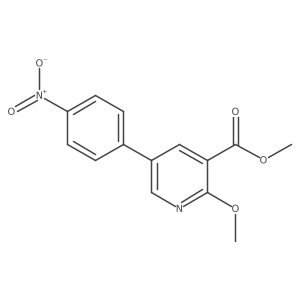 Methyl 2-methoxy-5-(4-nitrophenyl)pyridine-3-carboxylate结构式