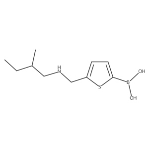 (5-{[(2-Methylbutyl)amino]methyl}-2-thienyl)boronic acid结构式