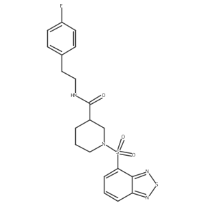 1-(2,1,3-benzothiadiazol-4-ylsulfonyl)-N-[2-(4-fluorophenyl)ethyl]-3-piperidinecarboxamide Structure