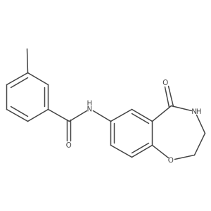 3-methyl-N-(5-oxo-2,3,4,5-tetrahydrobenzo[f][1,4]oxazepin-7-yl)benzamide Structure