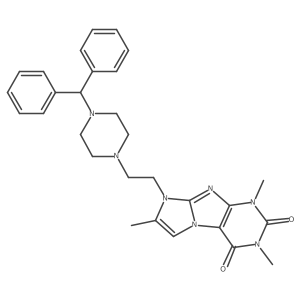 8-(2-(4-benzhydrylpiperazin-1-yl)ethyl)-1,3,7-trimethyl-1H-imidazo[2,1-f]purine-2,4(3H,8H)-dione Structure