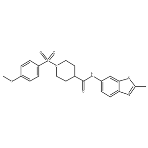 1-((4-methoxyphenyl)sulfonyl)-N-(2-methylbenzo[d]thiazol-6-yl)piperidine-4-carboxamide Structure