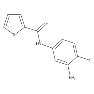 N-(3-amino-4-fluorophenyl)thiophene-2-carboxamide结构式