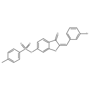 (2Z)-2-(3-bromobenzylidene)-3-oxo-2,3-dihydro-1-benzofuran-6-yl 4-methylbenzenesulfonate Structure