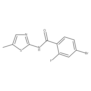 4-Bromo-2-fluoro-N-(5-methylthiazol-2-yl)benzamide Structure