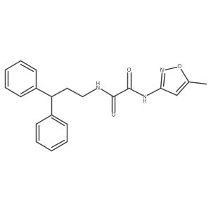 N'-(3,3-diphenylpropyl)-N-(5-methyl-1,2-oxazol-3-yl)ethanediamide结构式