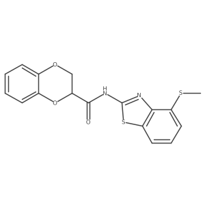 N-(4-(methylthio)benzo[d]thiazol-2-yl)-2,3-dihydrobenzo[b][1,4]dioxine-2-carboxamide Structure
