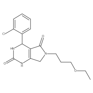 4-(2-chlorophenyl)-6-(3-ethoxypropyl)-3,4,6,7-tetrahydro-1H-pyrrolo[3,4-d]pyrimidine-2,5-dione结构式