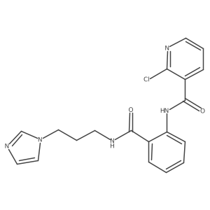 2-chloro-N-[2-({[3-(1H-imidazol-1-yl)propyl]amino}carbonyl)phenyl]nicotinamide结构式