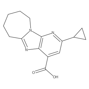 2-cyclopropyl-7,8,9,10-tetrahydro-6H-pyrido[3',2':4,5]imidazo[1,2-a]azepine-4-carboxylic acid结构式