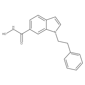 N-hydroxy-1-(2-phenylethyl)-1H-indole-6-carboxamide结构式