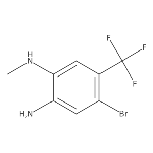 4-Bromo-N1-methyl-5-(trifluoromethyl)benzene-1,2-diamine结构式
