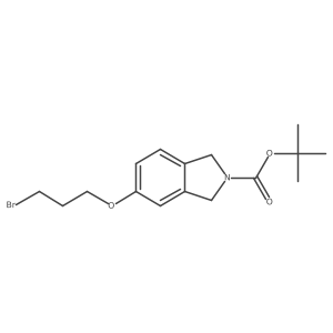 Tert-butyl 5-(3-bromopropoxy)-1,3-dihydroisoindole-2-carboxylate结构式
