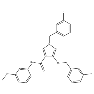 1-(3-fluorobenzyl)-3-((3-fluorobenzyl)oxy)-N-(3-methoxyphenyl)-1H-pyrazole-4-carboxamide Structure