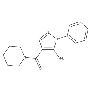 1-Phenyl-4-(1-piperidinylcarbonyl)-1h-pyrazol-5-amine Structure