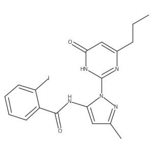 2-iodo-N-(3-methyl-1-(6-oxo-4-propyl-1,6-dihydropyrimidin-2-yl)-1H-pyrazol-5-yl)benzamide Structure