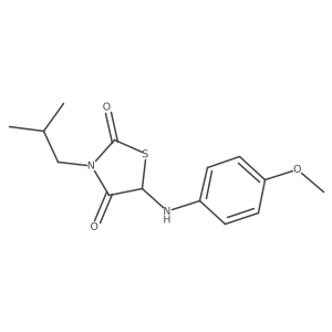 5-[(4-Methoxyphenyl)amino]-3-(2-methylpropyl)-1,3-thiazolidine-2,4-dione结构式