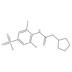 4-[(2-Cyclopentylacetyl)amino]-3,5-difluorobenzenesulfonyl chloride Structure