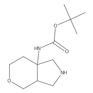 tert-Butyl ((3aR,7aS)-octahydropyrano[3,4-c]pyrrol-7a-yl)carbamate Structure