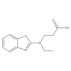N-2-Benzothiazolyl-N-ethyl-I(2)-alanine结构式