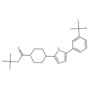 tert-butyl 4-(4-(3-(trifluoromethyl)phenyl)-1H-imidazol-2-yl)piperidine-1-carboxylate结构式