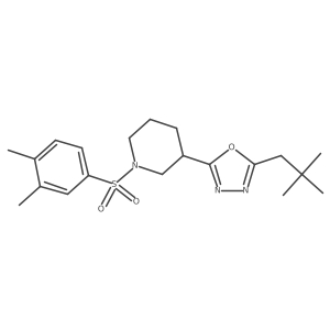 2-(1-((3,4-Dimethylphenyl)sulfonyl)piperidin-3-yl)-5-neopentyl-1,3,4-oxadiazole Structure