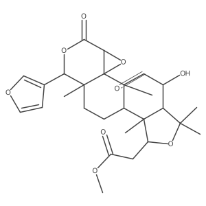 Methyl (1S,3aS,4aR,4bR,6S,6aR,9S,9aR,9bR,11aS)-1-(3-furanyl)tetradecahydro-6-hydroxy-4b,7,7,9a,11a-pentamethyl-3,5-dioxofuro[3a(2),4a(2):5,6]naphth[2,1-c]oxireno[d]pyran-9-acetate Structure