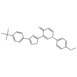 1-(4-Methoxyphenyl)-3-{3-[4-(trifluoromethyl)phenyl]-1,2,4-oxadiazol-5-yl}-1,4-dihydropyridazin-4-one Structure