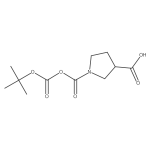 (S)-1-Boc-pyrrolidine-1,3-dicarboxylate Structure
