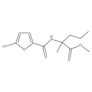 Methyl (S)-2-(5-chlorofuran-2-carboxamido)-2-methylpentanoate结构式