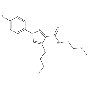 1-(4-fluorophenyl)-N-(2-methoxyethyl)-4-propoxy-1H-pyrazole-3-carboxamide结构式