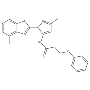 N-(1-(4-fluorobenzo[d]thiazol-2-yl)-3-methyl-1H-pyrazol-5-yl)-3-phenoxypropanamide Structure