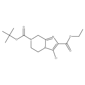 7-tert-Butyl 2-ethyl 3-chloro-5,6-dihydroimidazo[1,2-a]pyrazine-2,7(8H)-dicarboxylate结构式