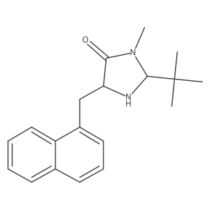 (2S,5S)-2-(tert-Butyl)-3-methyl-5-(naphthalen-1-ylmethyl)imidazolidin-4-one Structure