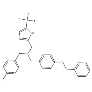 {[4-(benzyloxy)phenyl]methyl}[(4-fluorophenyl)methyl]{[4-(trifluoromethyl)-1H-imidazol-2-yl]methyl}amine Structure