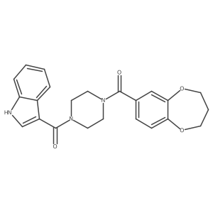 3,4-dihydro-2H-1,5-benzodioxepin-7-yl[4-(1H-indol-3-ylcarbonyl)piperazin-1-yl]methanone Structure
