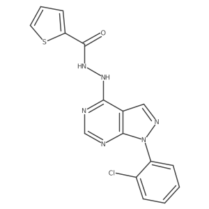 N'-[1-(2-chlorophenyl)-1H-pyrazolo[3,4-d]pyrimidin-4-yl]thiophene-2-carbohydrazide Structure
