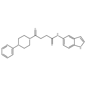 N-(1H-indol-5-yl)-4-oxo-4-[4-(2-pyridyl)piperazino]butanamide Structure