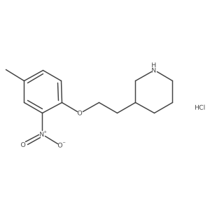 3-[2-(4-Methyl-2-nitrophenoxy)ethyl]piperidine hydrochloride Structure