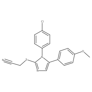 2-((1-(4-chlorophenyl)-5-(4-methoxyphenyl)-1H-imidazol-2-yl)thio)acetonitrile Structure