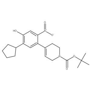 tert-butyl 4-(5-cyclopentyl-4-hydroxy-2-nitrophenyl)-5,6-dihydropyridine-1(2H)-carboxylate结构式